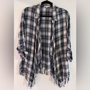 Willow and Clay flannel cardigan